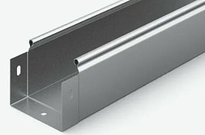 Лоток неперфорированный металлический 50х50х3000, толщина 0,7 мм. Сендзимир цинк