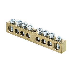 Шина "PEN" (земля-ноль) 8 отверстий 6х9 мм без изолятора, крепеж по центру PROxima sn0-63-08 EKF