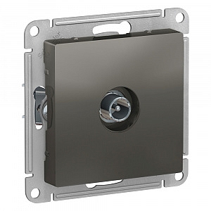 Розетка TV телевизионная Atlasdesign скрытой установки оконечная 1DB механизм сталь ATN000991 Schnei