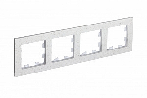 Рамка для розеток и выключателей 4 поста Atlasdesign Nature мрамор крем роял ATN343104 Schneider Ele