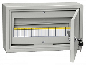 Щит распределительный металлический ЩРн-18з-1 36 УХЛ3 IP31 с замком 265х440х120 (ВхШхГ) RAL 7035 MKM