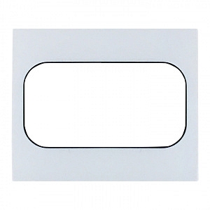 Рамка для розеток и выключателей Стокгольм 2 поста белый с линией цвета черный EYM-G-303-20 EKF PROx