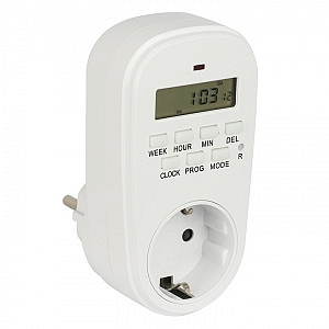 Розетка с таймером недельная (таймер розеточный) электронная SAT-20p 16A недельный EKF PROxima