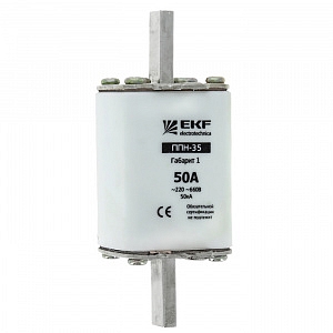 Предохранитель   80А  габарит 1 ППН-35 250/80А(fus-35/250/80) EKF