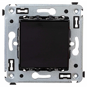 Инвертор перекрестный одноклавишный Avanti скрытой установки в стену (сх.7) Черный квадрат 4402123 D