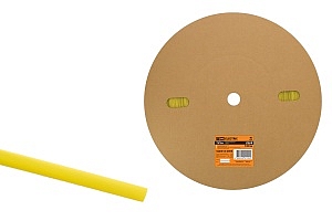 Термоусаживаемая трубка   8/4 ТУТнг желтая (100 м/ролл)  SQ0518-0009 TDM