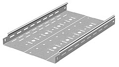 Лоток перфорированный металлический 300х50х3000, толщина 0,7 мм, Сендзимир цинк ЛПМЗТ-300х50х3000-0,
