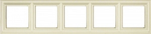 Рамка для розеток и выключателей 5 постов Ecoprofi Deco слоновая кость EPD485 JUNG