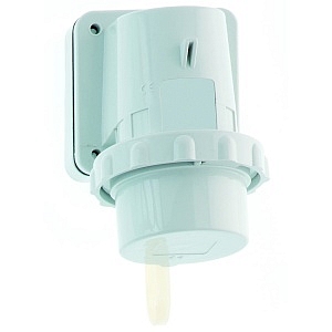 Вилка настенная с крышкой 32A 5п(3Р+N+Е) 6ч, 400В, IP67 фланец 75x90 Quick-Connect  Bals 24419