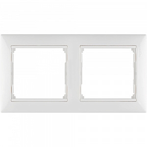Рамка для розеток и выключателей 2 поста Valena скрытой установки горизонтальная белый 774452 Legran