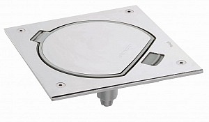 Simon Connect Розеточный блок напольный неукомплектованный IP66 на 1 модуль K45, сталь KSE0-23-72