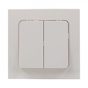 Выключатель двухклавишный Стокгольм скрытой установки 10А (сх.5) в сборе белый EXV10-023-10 EKF PROx