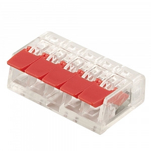 Клемма соединительная СМК компактная 5-проводная LD221-415 32419 STEKKER /упаковка 5шт/