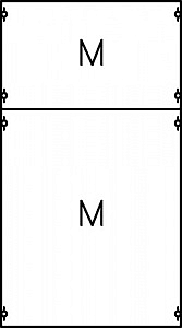 Панель с монтажной платой 2ряда/3 рейки  2M00A ABB