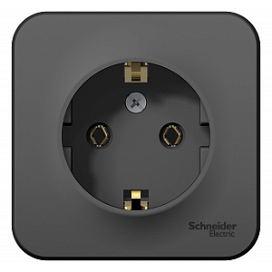 Розетка одинарная BLANCA открытой установки с заземлением без шторок 16А 250В с изолирующей пластино