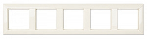 Рамка для розеток и выключателей 5 постов Ecoprofi слоновая кость EP485 JUNG