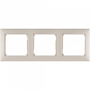 Рамка для розеток и выключателей 3 поста Valena скрытой установки горизонтальная бежевый 774353 Legr