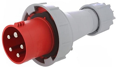 Вилка настенная 63А 4п(3Р+Е) 6ч, 400В, IP67 Bals 24035 