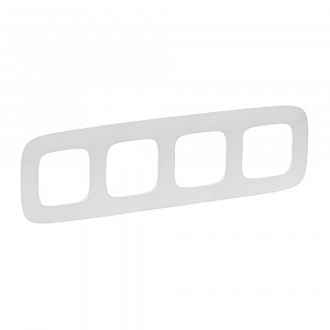 Рамка для розеток и выключателей Valena ALLURE 4 поста универсальная белый 754304 Legrand