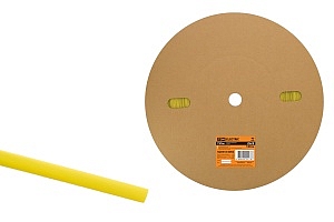 Термоусаживаемая трубка   6/3 ТУТнг желтая (100 м/ролл) SQ0518-0002 TDM