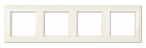 Рамка для розеток и выключателей 4 поста Ecoprofi слоновая кость EP484 JUNG