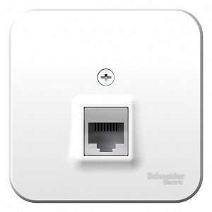 Розетка RJ45 компьютерная BLANCA открытой установки кат.5e  с изолирующей пластиной в сборе белый BL