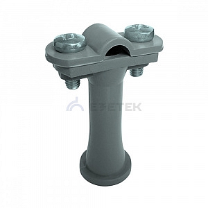 Держатель проводника круглого 6-10 мм серый, высота 59 мм, пластик 91104 EZETEK