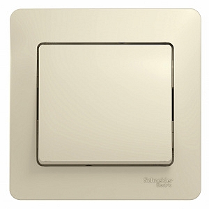 Выключатель одноклавишный GLOSSA скрытой установки 10А схема 1 в сборе бежевый GSL000212 Schneider E
