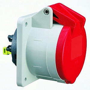 Розетка встраиваемая 32А 5п(3P+N+E), IP54  фланец 75х75  Quick-connect Bals 13861