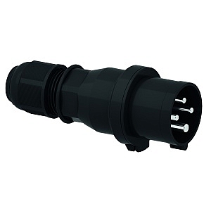 Вилка кабельная 16A 4п(3P+PE) 6ч, 400В, IP44 черная Bals 210916