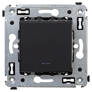 Переключатель 1-кл. СП Avanti "Черный матовый" 
