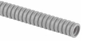 Труба гофрированная ПВХ легкая d20мм с протяжкой сер. (уп.100м)