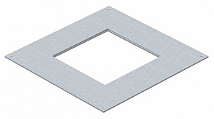 Крышка монтажного основания UZD250-3 с отверстие для лючка GES4 (сталь) 7400459   OBO Bettermann