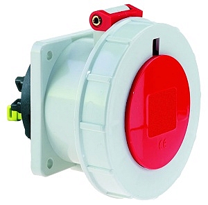 Розетка встраиваемая 16A 5п(3P+N+PE) 6ч, 400В, IP67 75х75 Quick-Connect Bals 13745